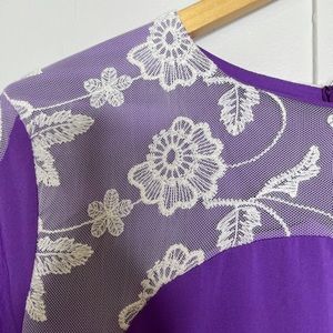 Zaful High Low Purple Lace Dress